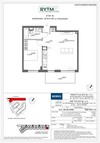 rzut mieszkanie na sprzedaż 46m2 mieszkanie Warszawa, Mokotów, Antoniewska 3B