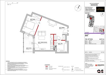 rzut mieszkanie na sprzedaż 44m2 mieszkanie Warszawa, Ursus, ul. Gierdziejewskiego 23