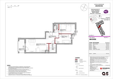 rzut mieszkanie na sprzedaż 61m2 mieszkanie Warszawa, Białołęka, Marywilska 68