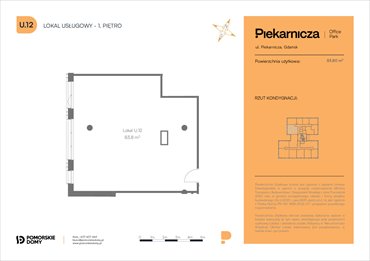 rzut mieszkanie na sprzedaż 84m2 mieszkanie Gdańsk, Morena, Piekarnicza 6