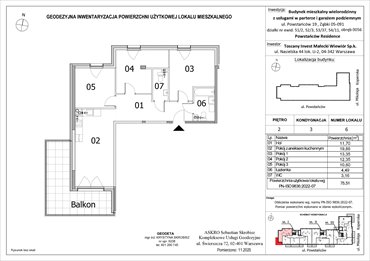 rzut mieszkanie na sprzedaż 76m2 mieszkanie Ząbki, Powstańców 19