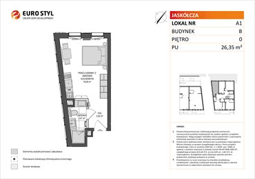 rzut lokal użytkowy na sprzedaż 26m2 lokal użytkowy Gdańsk, ul.Jaskółcza