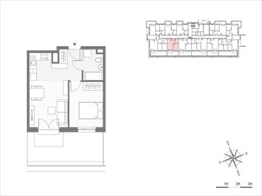 rzut mieszkanie na sprzedaż 36m2 mieszkanie Kraków, Mistrzejowice, os.Piastów 75