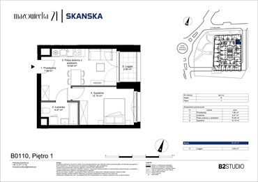 rzut mieszkanie na sprzedaż 34m2 mieszkanie Kraków, Krowodrza, ul. Mazowiecka 21
