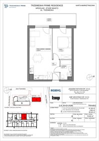 rzut mieszkanie na sprzedaż 42m2 mieszkanie Wrocław, Stare Miasto, Trzemeska