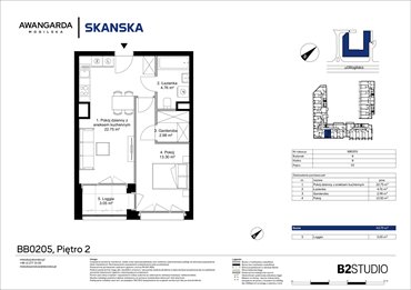 rzut mieszkanie na sprzedaż 44m2 mieszkanie Kraków, Prądnik Czerwony, Mogilska 126