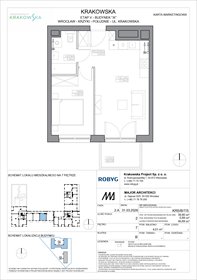 rzut mieszkanie na sprzedaż 40m2 mieszkanie Wrocław, Krzyki, Krakowska 112