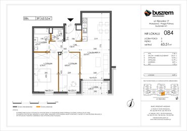rzut mieszkanie na sprzedaż 64m2 mieszkanie Warszawa, Praga Północ, Kijowska 17