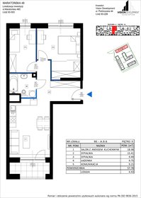 rzut mieszkanie na sprzedaż 58m2 mieszkanie Łódź, Retkinia, Maratońska 49C