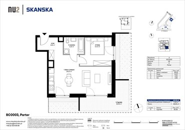rzut mieszkanie na sprzedaż 46m2 mieszkanie Warszawa, Wola, Kolejowa