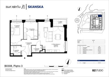 rzut mieszkanie na sprzedaż 74m2 mieszkanie Kraków, Krowodrza, ul. Mazowiecka 21