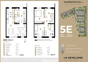 rzut dom na sprzedaż 96m2 dom Łódź, Jana Kasprowicza 4