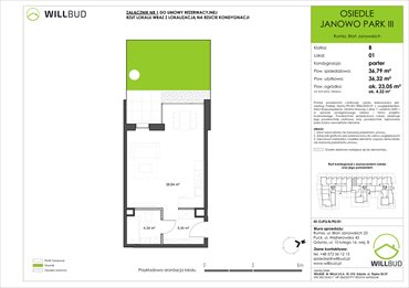 rzut mieszkanie na sprzedaż 36m2 mieszkanie Rumia, Janowo, Błoń Janowskich