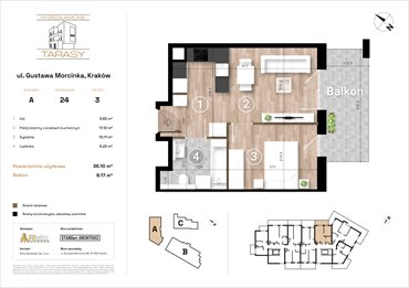rzut mieszkanie na sprzedaż 36m2 mieszkanie Kraków, Wzgórza Krzesławickie, Gustawa Morcinka