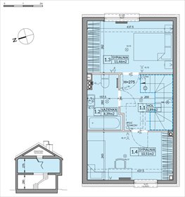rzut dom na sprzedaż 66m2 dom Słomin, Piaseczyńska