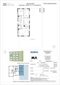 rzut mieszkanie na sprzedaż 76m2 mieszkanie Wrocław, Iwiny, ul. Franza Petera Schuberta
