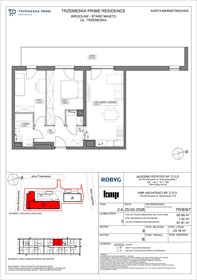 rzut mieszkanie na sprzedaż 60m2 mieszkanie Wrocław, Stare Miasto, Trzemeska