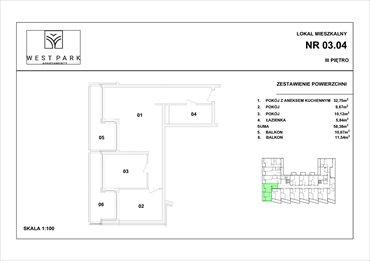 rzut mieszkanie na sprzedaż 58m2 mieszkanie Kołobrzeg, Wylotowa 6