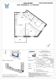 rzut mieszkanie na sprzedaż 50m2 mieszkanie Łódź, Pomorska 108