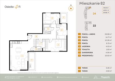 rzut mieszkanie na sprzedaż 90m2 mieszkanie Kraków, Rzemieślnicza 22-24