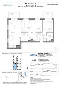 rzut mieszkanie na sprzedaż 77m2 mieszkanie Wrocław, Krzyki, Krakowska 112