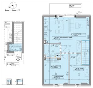 rzut mieszkanie na sprzedaż 56m2 mieszkanie Marki, Stawowa