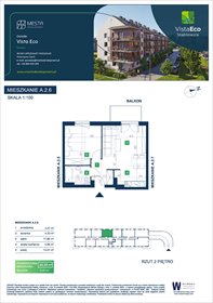 rzut mieszkanie na sprzedaż 45m2 mieszkanie Wrocław, Fabryczna, Łomnicka