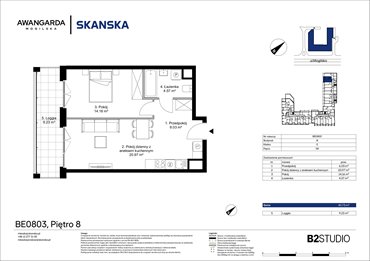 rzut mieszkanie na sprzedaż 46m2 mieszkanie Kraków, Prądnik Czerwony, Mogilska 126