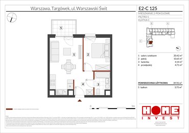 rzut mieszkanie na sprzedaż 40m2 mieszkanie Warszawa, Targówek, ul. Warszawski Świt