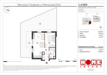 rzut mieszkanie na sprzedaż 43m2 mieszkanie Warszawa, Targówek, ul. Warszawski Świt