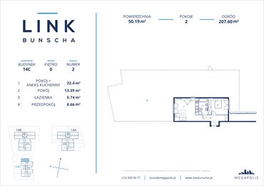 rzut mieszkanie na sprzedaż 50m2 mieszkanie Kraków, Bunscha 14a