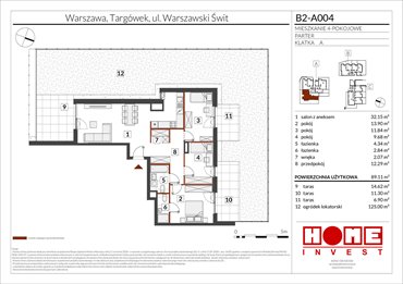 rzut mieszkanie na sprzedaż 89m2 mieszkanie Warszawa, Targówek, ul. Warszawski Świt 12