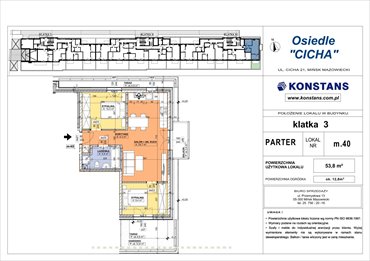 rzut mieszkanie na sprzedaż 54m2 mieszkanie Mińsk Mazowiecki, Cicha 12