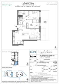 rzut mieszkanie na sprzedaż 69m2 mieszkanie Wrocław, Krzyki, Krakowska 112