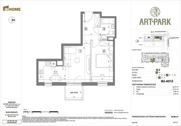 rzut mieszkanie na sprzedaż 43m2 mieszkanie Łódź, Polesie, Wołowa 4A
