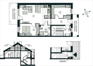 rzut mieszkanie na sprzedaż 55m2 mieszkanie Pogórze, Feliksa Dorsza