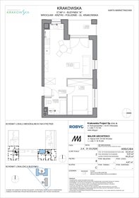 rzut mieszkanie na sprzedaż 43m2 mieszkanie Wrocław, Krzyki, Krakowska 112