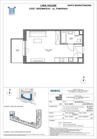rzut mieszkanie na sprzedaż 28m2 mieszkanie Łódź, Pomorska 108