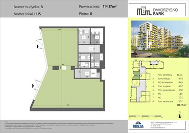 rzut lokal użytkowy na sprzedaż 114m2 lokal użytkowy Rzeszów, Przybyszówka, Dworzysko
