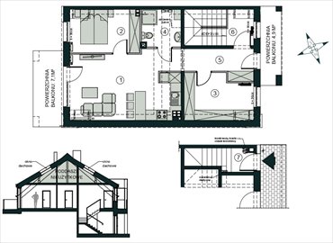 rzut mieszkanie na sprzedaż 55m2 mieszkanie Pogórze, Feliksa Dorsza
