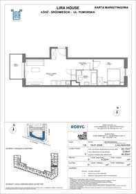 rzut mieszkanie na sprzedaż 40m2 mieszkanie Łódź, Pomorska 108