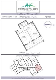 rzut mieszkanie na sprzedaż 44m2 mieszkanie Władysławowo, Żeromskiego 27