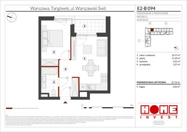 rzut mieszkanie na sprzedaż 38m2 mieszkanie Warszawa, Targówek, ul. Warszawski Świt