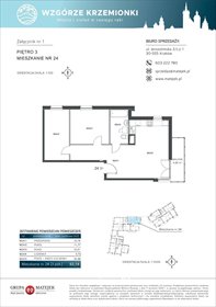 rzut mieszkanie na sprzedaż 63m2 mieszkanie Kraków, Podgórze, Jerozolimska 4