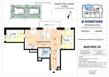 rzut mieszkanie na sprzedaż 53m2 mieszkanie Warszawa, Wawer, Trakt Lubelski 181 C i 181 D