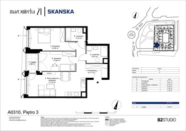 rzut mieszkanie na sprzedaż 68m2 mieszkanie Kraków, Krowodrza, ul. Mazowiecka 21