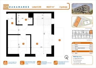 rzut mieszkanie na sprzedaż 49m2 mieszkanie Marki, Aleja Józefa Piłsudskiego 102