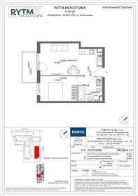 rzut mieszkanie na sprzedaż 39m2 mieszkanie Warszawa, Mokotów, Antoniewska 3B