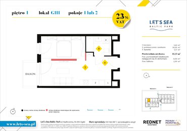 rzut lokal użytkowy na sprzedaż 32m2 lokal użytkowy Gąski, Nadbrzeżna 52