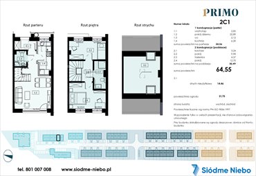 rzut mieszkanie na sprzedaż 65m2 mieszkanie Pruszcz Gdański, Rokitnica, Droga Słowackiego